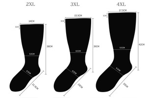 1 Pair of Over <strong>Size</strong> Pressure Compression Socks High Elasticity <strong>Fat</strong> Sport Fitness Compression Socks - Product Image 5