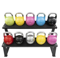 Kettlebell Professionnel Universel en Acier Inoxydable Électroplaqué Coloré pour la Compétition, Équipement de Fitness et Musculation à Poids Libres