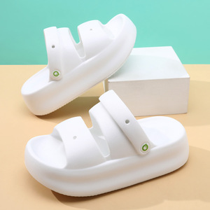 Sandalias de Plataforma de Verano para Mujer Guru, EVA Transpirable, Antideslizantes, para Uso en Exteriores, Punta Redonda, Correa Ancha, Verde, Beige, Rosa, Negro, Blanco - Product Image 2