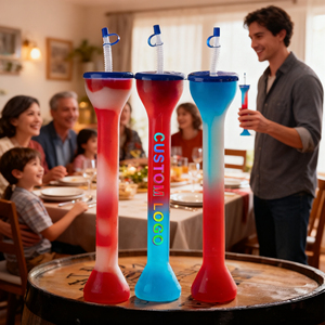 Vintage <b>Plastic</b> Courtyard <b>Cup</b> Novelty Tall Slush Drinkware Outdoor Party Beverage Tumbler Custom Logo Wholesale - Product Image 5
