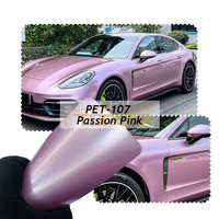 TOPCAR Passion Pink Film Pelindung Cat PVC Berubah Warna Perekat Sendiri untuk Bodi Mobil Anti Gores Gulungan 99% UV 90% Penolakan IR