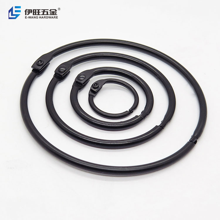 YIWANG, черные металлические кольца для книг, кольца для скрапбукинга, кольца для бумаги с листом