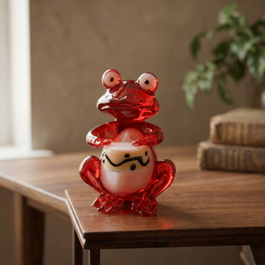 Figura de Pájaro de Vidrio Rojo Hecha a Mano, Diseño Art Deco, Decoración Feng Shui, para Sala de Estar, Boda, Multifuncional, Forma Irregular - Product Image 4