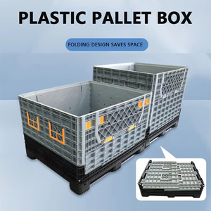 Plastik Katlanabilir Hafif Dayanıklı Çevre Dostu Palet Kutusu Büyük Lojistik Devir Kutusu Kalın Katlanır Konteyner - Product Image 2