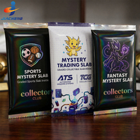 Pochettes d'emballage personnalisées imprimées holographiques thermoscellées pour cartes à collectionner, enveloppes de boosters TCG, sacs en Mylar