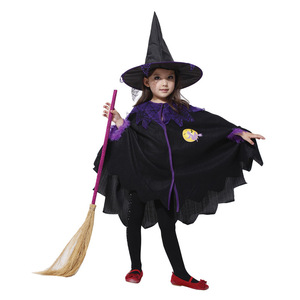 Disfraz de Bruja Malvada Morada para Niñas al por Mayor en China, Capa de Bruja de Halloween WCSZ-010 - Product Image 3
