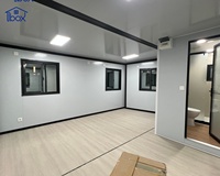 Maison conteneur modulaire pliable avec 1 ou 2 chambres, salle de bain et cuisine pour logement de travailleurs sur chantier