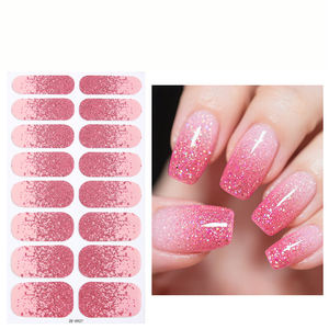 Pegatinas impermeables para uñas, tiras de esmalte de uñas brillantes tipo gel, autoadhesivas, cobertura completa, uñas postizas para mujeres/niñas - Product Image 4