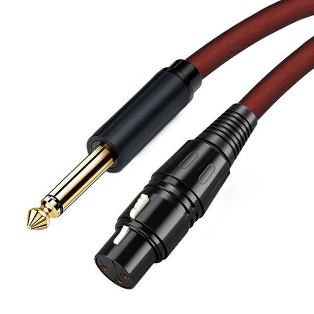 1/4 Inch TRS Male XLR Male Gold Plated Coaxial Twisted Pair Braided Shielding HiFi Stereo Audio Cable PVC Microphone Piano