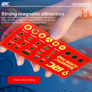 Tapis magnétique I2C pour vis de réparation de téléphone, tapis de tri de vis anti-perte avec aimant puissant, organisateur de poste de travail portable - Product Image 3