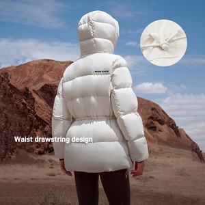 Veste en duvet Pelliot Outdoor 800 Puff pour femme, nouvelle veste d'hiver ultra-légère, chaude, ajustée, polyvalente, à capuche, en duvet d'oie - Product Image 2