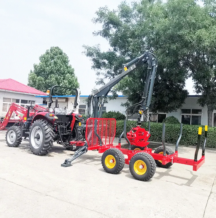 Ce Goedgekeurd! Bosbouw Machines Log Loader Trailers Met Kraan/Hout Laden Trailer