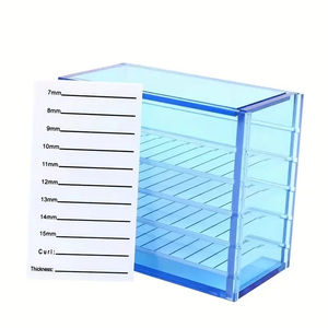 Boîte de rangement à 5 couches pour extensions de cils naturelles, longues, faites à la main, en acrylique hypoallergénique de qualité supérieure, Dragon Professional - Product Image 6