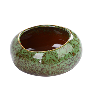 Glazed Ceramic Pottery Succulent <b>Planter</b> Colorful Elliptical <b>Bowl</b> Design Indoor Garden Decor Drainage Hole Flower Pots - Product Image 6