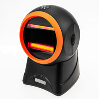 Escáner de código de barras para escritorio, lector de código de barras con puerto de conexión Usb Rs232, 1D, 2D, megapíxeles integrados en el mostrador