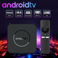 Boîtier TV Topleo Quad Core avec télécommande vocale, prise en charge du Wi-Fi 6 8K, Android TV Box Android 13, décodeur Android TV, Smart TV Box