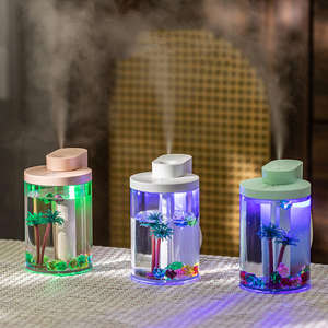 Humidificador de Aire USB Creativo con Diseño de Micro-Paisaje y Difusor de Aroma de Aceites Esenciales con Luz LED Cambiante - Product Image 4