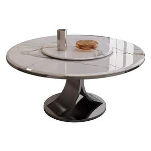 Mesa de comedor redonda moderna con tapa giratoria para sala de estar y uso en apartamentos - Product Image 4