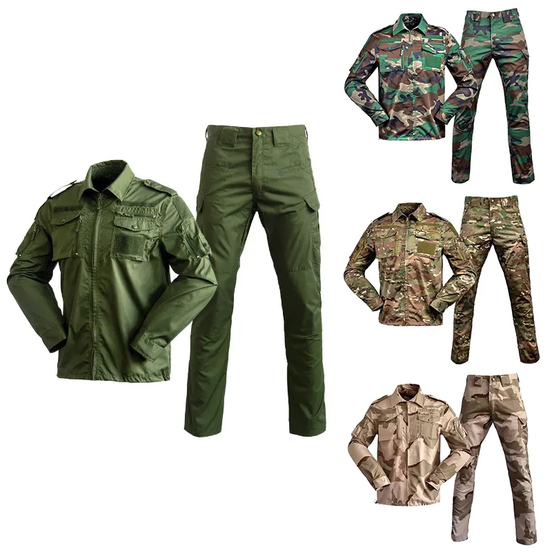 도매 남자 전투 개구리 전술상 옷 녹색 위장 재킷 + 바지 한 벌 ACU 제복