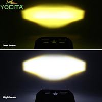 Projecteur LED 12W en forme de hibou diamanté 12000Lm IP67 Étanche Universel Phare avant et feu arrière clignotant pour motos
