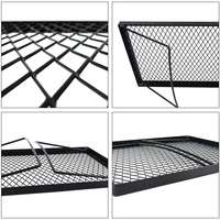 Grille de barbecue pliable portable pour le camping en plein air, grille de barbecue en métal, table miniature ultralégère pour le camping, la randonnée, le pique-nique, le barbecue