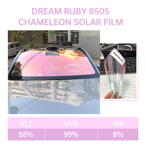 Vlt85 % Uvr99 % Irr75 % năng lượng mặt trời cửa sổ Tint phim cầu vồng dính 2ply kính chắn gió Tắc Kè Hoa Tint Giấc Mơ Ruby 8505 cho C - Product Image 5
