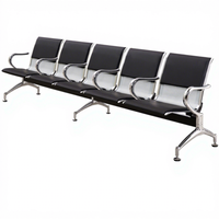 Banc d'attente moderne en PU avec accoudoir central, 1/2/3/4/5 places, pour hôpital, aéroport, salle de sport, salon, réception publique