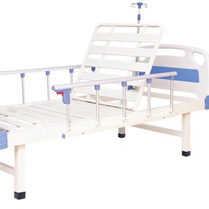 Lit médical manuel Jiheng avec levage du dossier et des jambes pour les soins aux patients à domicile, construction en alliage d'aluminium - Product Image 2