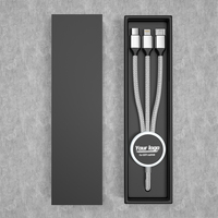 Cable de Carga USB 5 en 1 con Logotipo LED Luminoso, Regalos para Miembros de Gimnasios, Artículos de Salud y Bienestar, Marca Deportiva