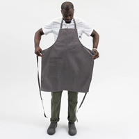 Duolai Hoge Kwaliteit Katoenen Bakker Schort Custom Logo Keuken Chef Barista Canvas Schort Verstelbare Bbq Tuin Geborduurde Schorten