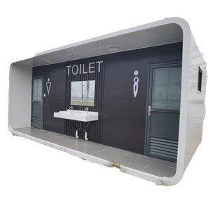 Toilette portable en fibre de verre pour le camping, toutes saisons, imperméable, avec lavabo et miroir, pour utilisation en camping. - Product Image 1