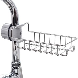 Rubinetto della cucina Spugna Holder, di Stoccaggio In Acciaio Inox Cremagliera Appeso Lavello Caddy Organizer per Lavasciuga, Sapone