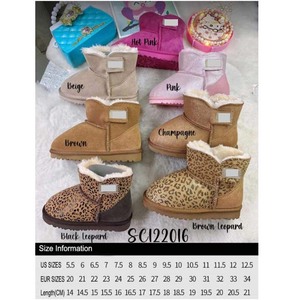 ¡Novedad de 2023! <span class=keywords><strong>Botas</strong></span> de nieve cálidas diarias informales elegantes para mamá y yo, botines cortos de piel de Cachemira de cuero de vaca GENUINO en el interior - Product Image 2
