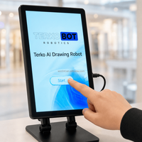 Robot qui dessine des portraits de visiteurs pour les attractions touristiques, bras robotique interactif pour dessin, installation artistique publique, robot artistique