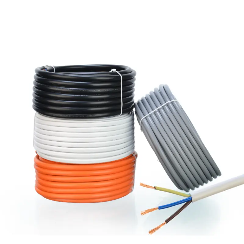 H05vv-F 3x1. 5 mm2 3x4mm2 PVC cách điện vỏ bọc linh hoạt dây điện đa lõi rvv cáp điện cho các thiết bị điện
