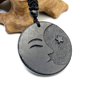 Pendentif en shungite de 35 à 40 mm, énergie d'orgonite, collier fait à <span class=keywords><strong>la</strong></span> main, pendentif à énergie scalaire, pour cadeau, décoration - Product Image 1