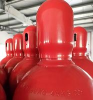Bouteilles de gaz CO2 60L 68L 80L 90L en acier sans soudure, pour système d'extinction d'incendie avec valve ISO 9809-1