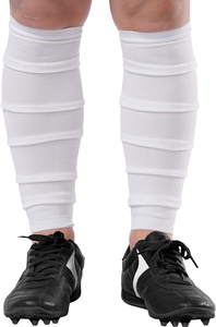 Calcetines de Fútbol para Hombre con Logotipo Personalizado OEM, Blancos, Antideslizantes, Deportivos, SCRUNCH, en Colores Negro y Rojo - Pedido Mínimo de 10 Pares - Product Image 5