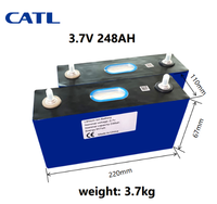 Cellule de batterie prismatique CATL 3.7V 248Ah NCM Grade A, 2000 cycles, pour véhicules électriques, camions, bateaux, systèmes de stockage d'énergie solaire (ESS)