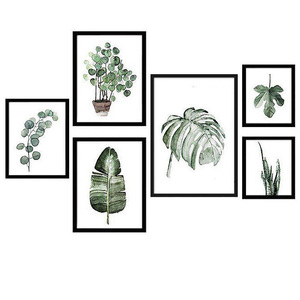 Wholesale Hot Selling Commercial Nordic Green Plant Style Wall Mounting Bulk Picture <strong>Photo</strong> <strong>Frame</strong> <strong>Set</strong> 30x40 40x60 50x70 60x90 - Product Image 2