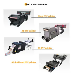डिजिटल टेक्सटाइल प्रिंटिंग मशीन के लिए 75 माइक्रोन हीट ट्रांसफर पीईटी फिल्म 30 33 60 सेमी X 100 एम रोल वन साइड फास्ट ड्राई डीटीएफ फिल्म