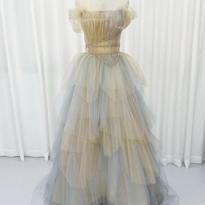 Colorful Puffy <b>Tutu</b> Prom <b>Dresses</b> Ruffles Tiered Ball Gowns <b>Women</b> Long Party <b>Dresses</b> Plus Size Hx78 - Product Image 1