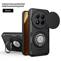 Étui de téléphone élégant en acrylique compatible avec Redmi Note 15 Pro Plus, support magnétique rotatif, résistant aux chutes