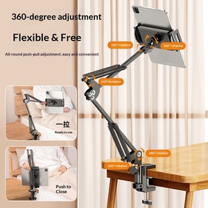 Soporte para Teléfono Móvil y Tablet para Cama y Escritorio, Ajuste de Ángulo de 360°, Base de Doble Orificio, Soporte de Acero al Carbono, <span class=keywords><strong>Gadget</strong></span> para Personas Perezosas - Product Image 5