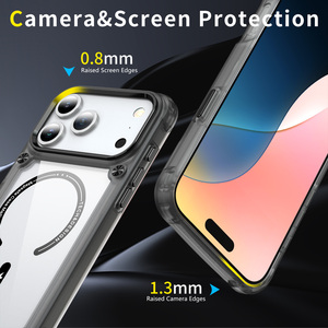 Sang Trọng Trong Suốt Từ Tính Với CD Mô Hình Trang Trí Rõ Ràng Chống-Vàng Chống Sốc Trường Hợp TPU + Acrylic Trường Hợp Đối Với Ip17 Pro Max - Product Image 4