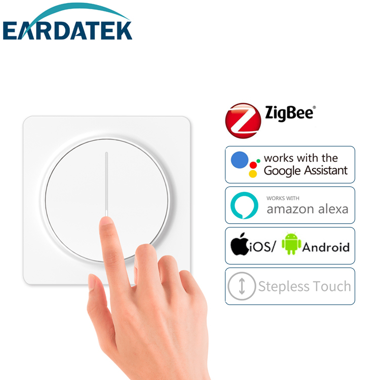 Лидер продаж 2021, умный светодиодный регулятор яркости Earda Zigbee для универсального пульта дистанционного управления 86*86*43 мм, 500000 раз, 240 В