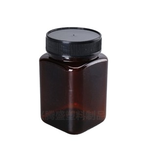 Square honey <b>jar</b>, 500g, New Zealand 1kg jam, PET food-grade <b>plastic</b> <b>jar</b>, 360ml honey packaging <b>jar</b> - Product Image 4