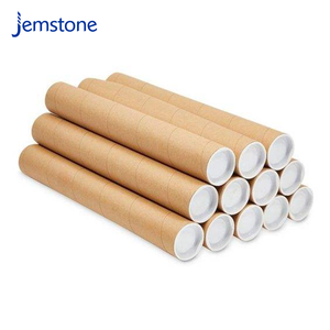 Suministro Directo de Fábrica, Tubos de Papel Kraft Postales Largos Reciclables Personalizados, Rollos de Embalaje para Uso Logístico con Tapas de Plástico - Product Image 1