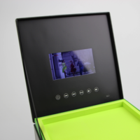 Boîte à brochures vidéo sur mesure avec logo personnalisé Boîte à brochures vidéo avec écran LCD de haute qualité Boîte à cartes vidéo