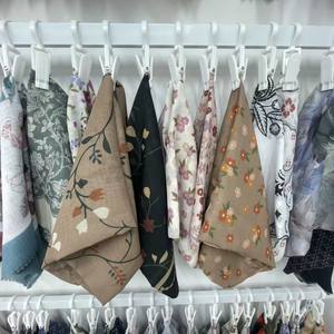 Ethnic Designer Cotton Voile <b>Square</b> Veil <b>Hijab</b> Scarf Robe Headscarf for Women in Muslim Prayer Style Bandana Veil - Product Image 3